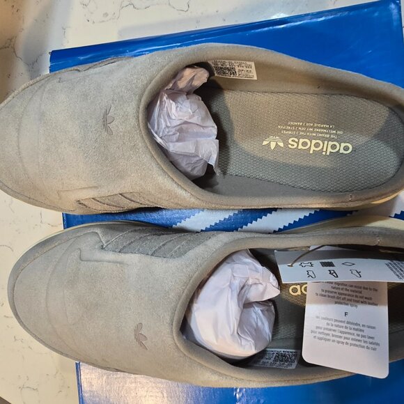 Adidas Originals Rivalry Platform Gray Mule Shoes Nubuck Leather Size 9 NEW - Picture 7 of 9